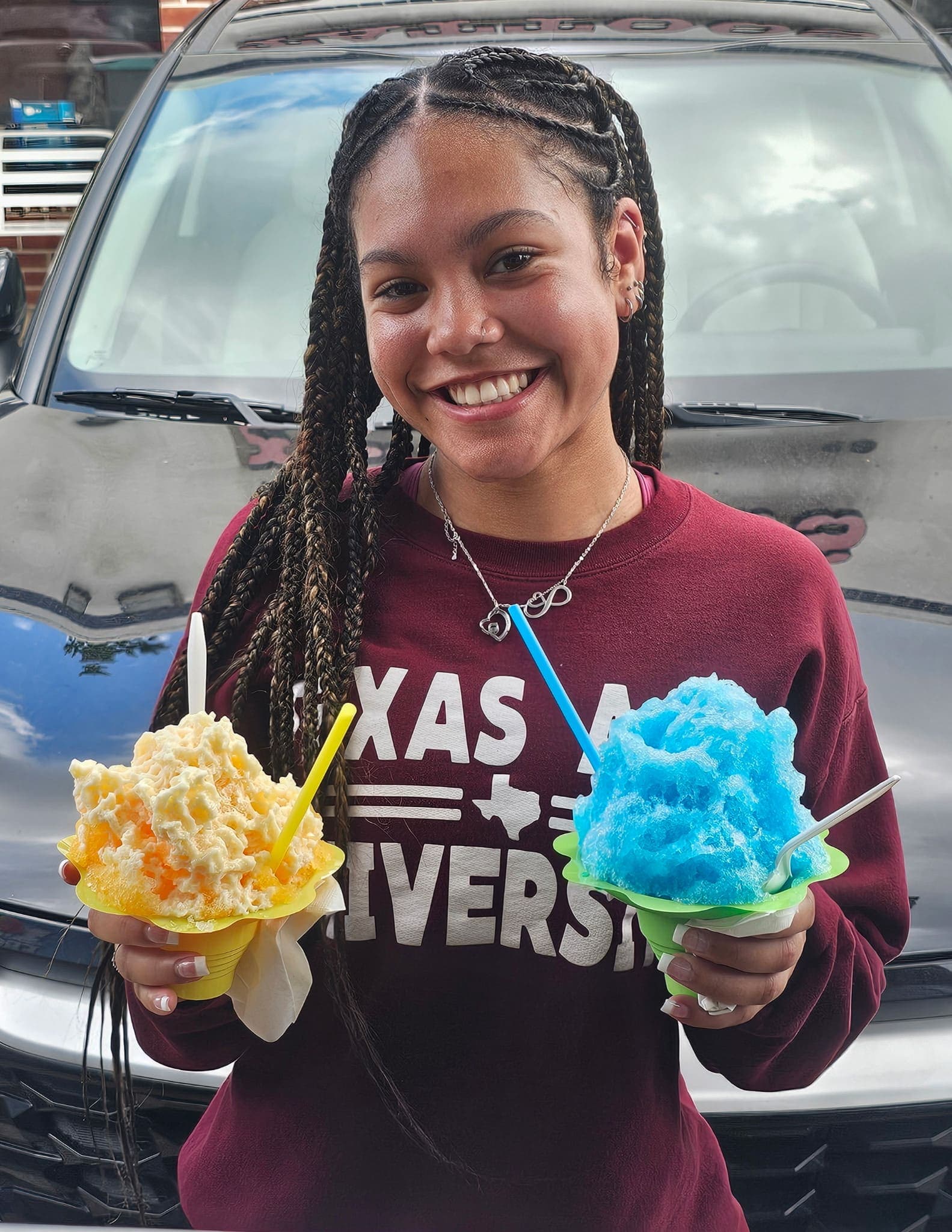 Texas am fan two shaved ices — Frostbite Shaved Ice N'More