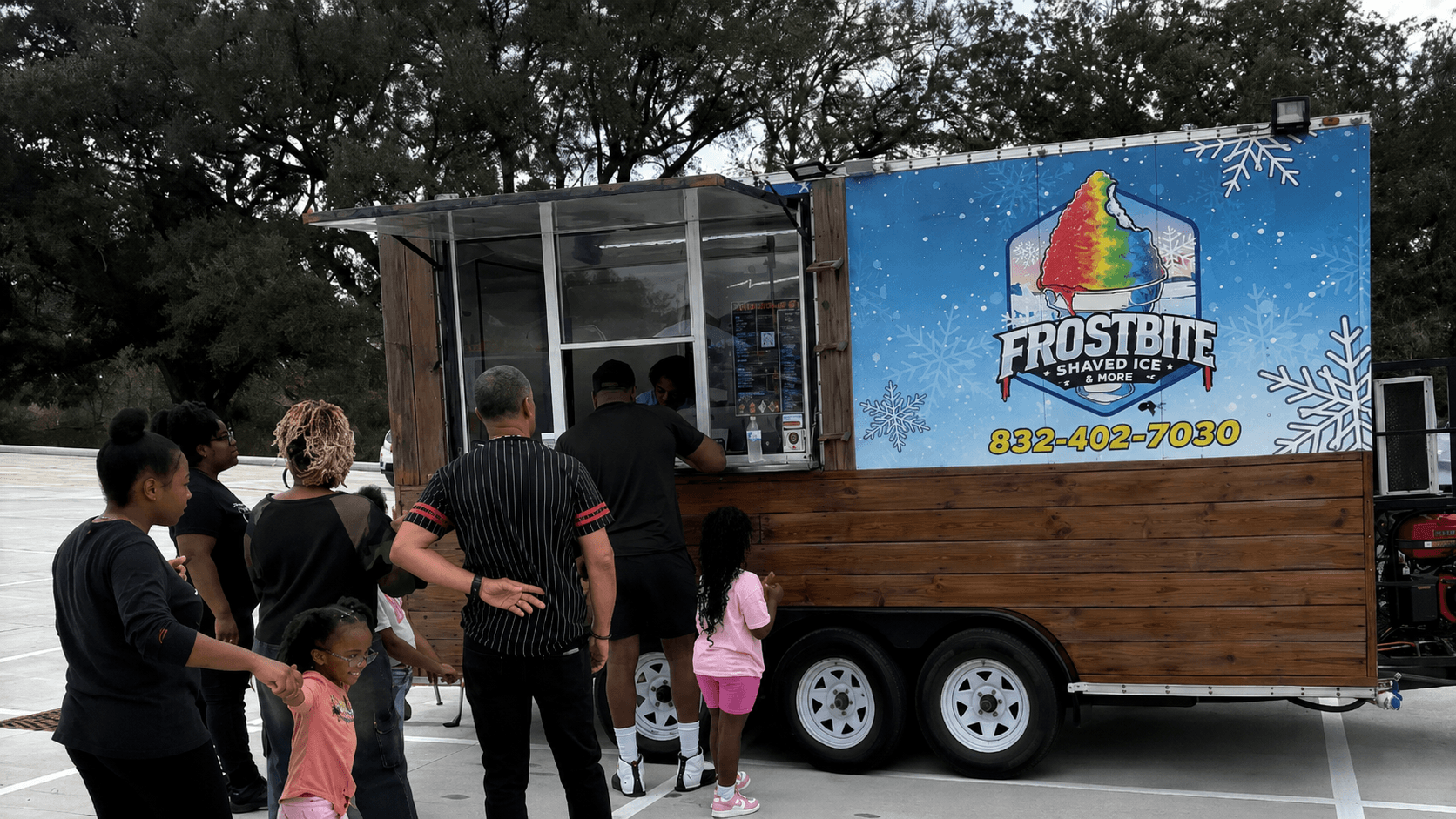 Frostbite Shaved Ice truck at an event