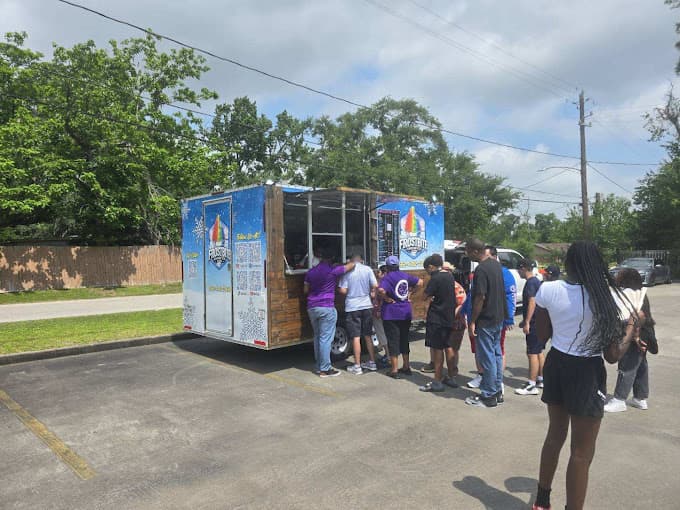 Frostbite Shaved Ice truck at an event